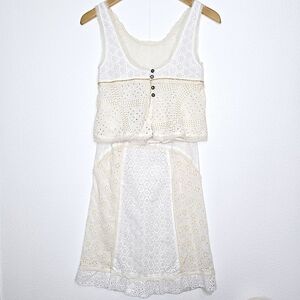 Zara Kids Eyelet Tank Top and Skirt Size 10-11 years 2 Piece Set